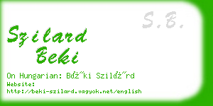 szilard beki business card